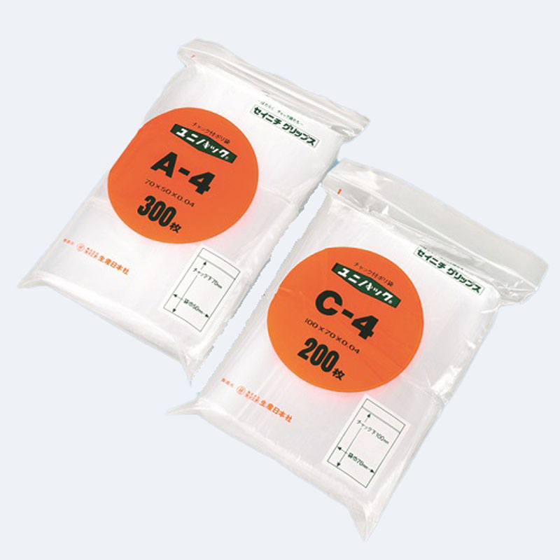 チャック付ポリ袋 YH-4 厚さ0.04mm （170×240mm） 100枚入り | OPP