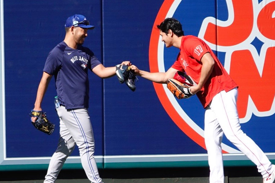 大谷翔平、菊池雄星と