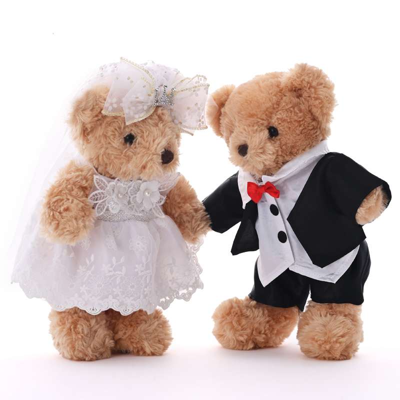 くま ぬいぐるみ｜ウェディングベアー ペアぬいぐるみ くま 茶色(中