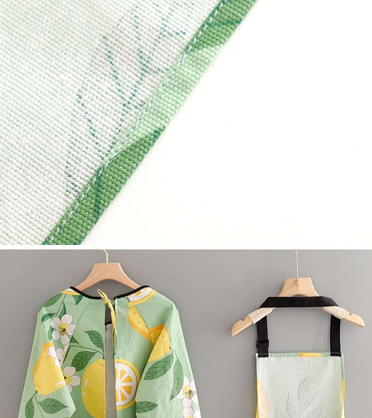 保育士 エプロン レモン柄 フルーツ フルーツガーデン 保育士 エプロン