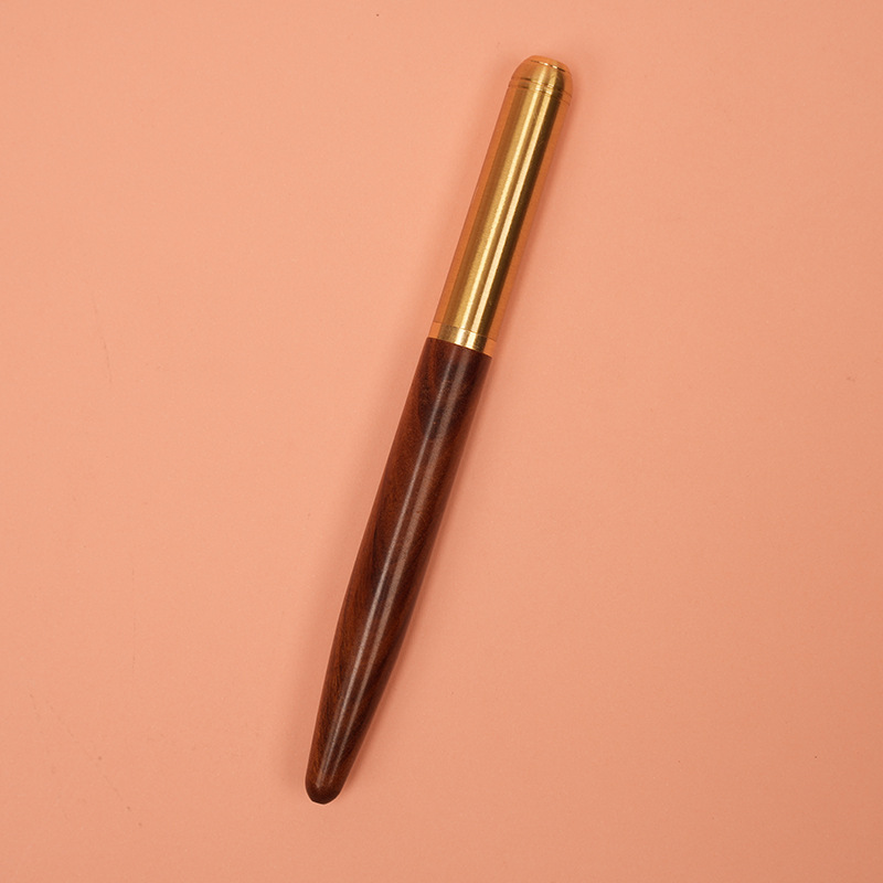 経年変化】木軸 真鍮キャップ 万年筆 セット - 太字 重厚 太字|万年筆