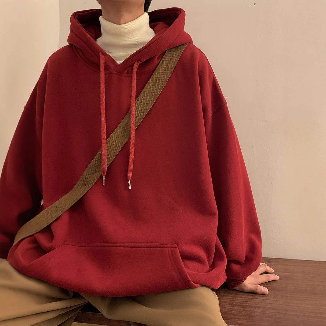 赤コーデ ゆったりシルエットパーカー トップス|赤コーデ専門通販