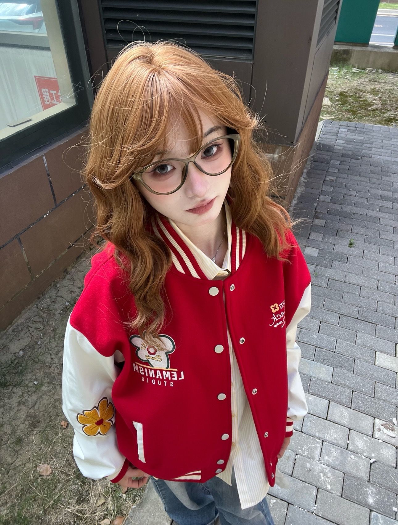 スタジャン クラシックワッペンレタージャケット 赤|スタジャン専門