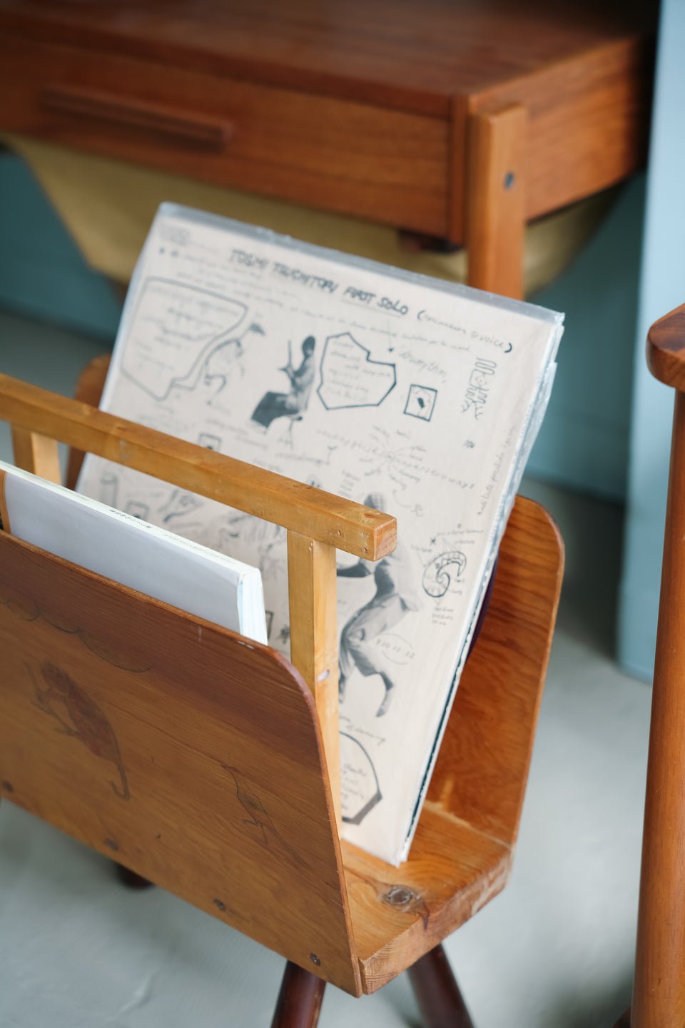 デンマークヴィンテージ 木製マガジンラック 北欧インテリア/Wooden