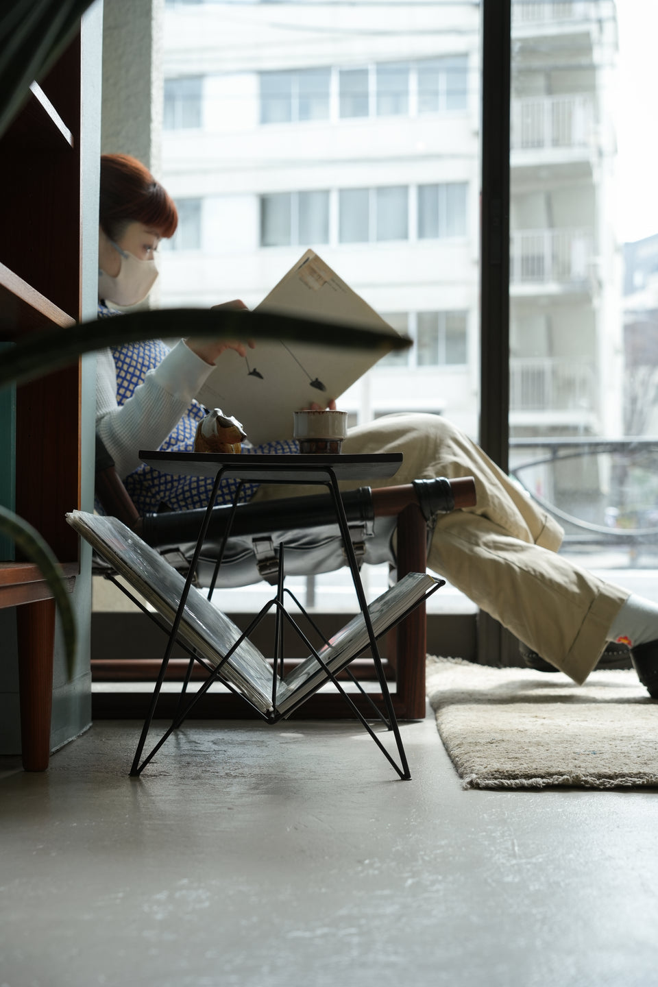 ミッドセンチュリーヴィンテージ サイドテーブル マガジンラック