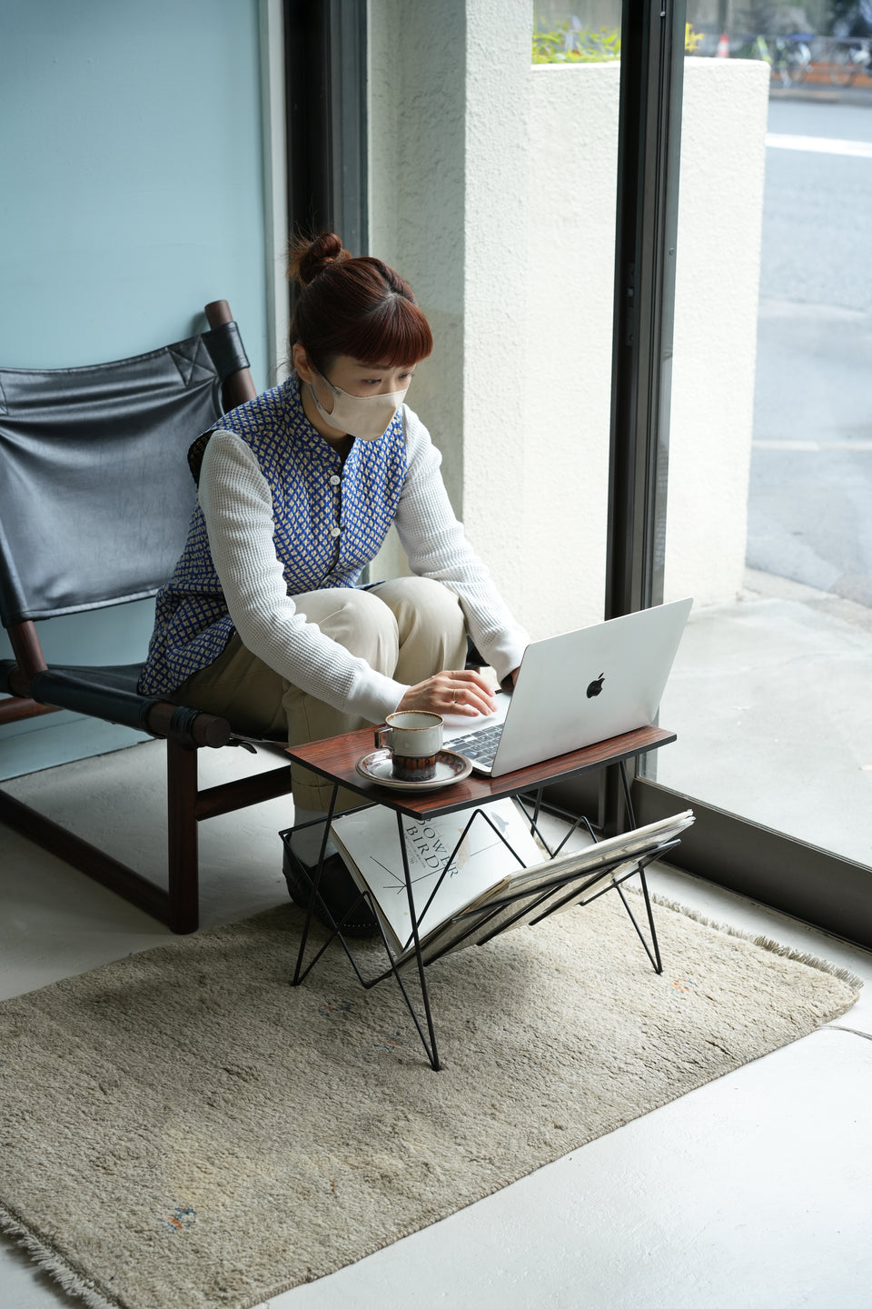 ミッドセンチュリーヴィンテージ サイドテーブル マガジンラック