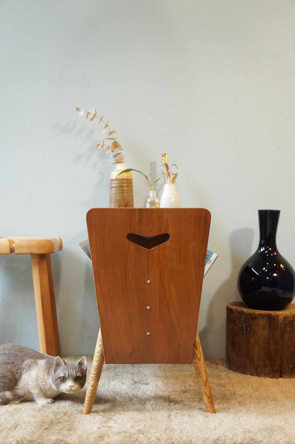 ヴィンテージ マガジンラック サイドテーブル/Vintage Magazine Rack