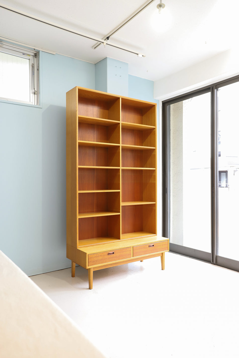 北欧ヴィンテージ ブックケース シェルフ オーク材 本棚 収納家具