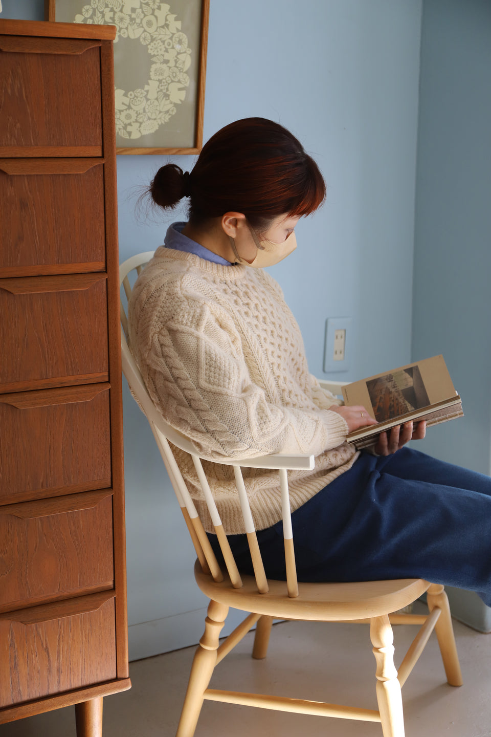 秋田木工 ラウンジチェア ウィンザーチェア 椅子 エディションブルー