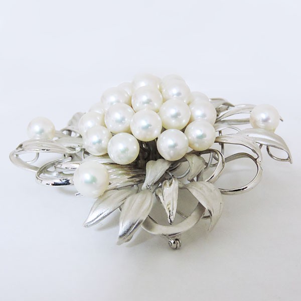 パールブローチ コサージュ 本真珠 7mm シルバー製 b-mp54a8h