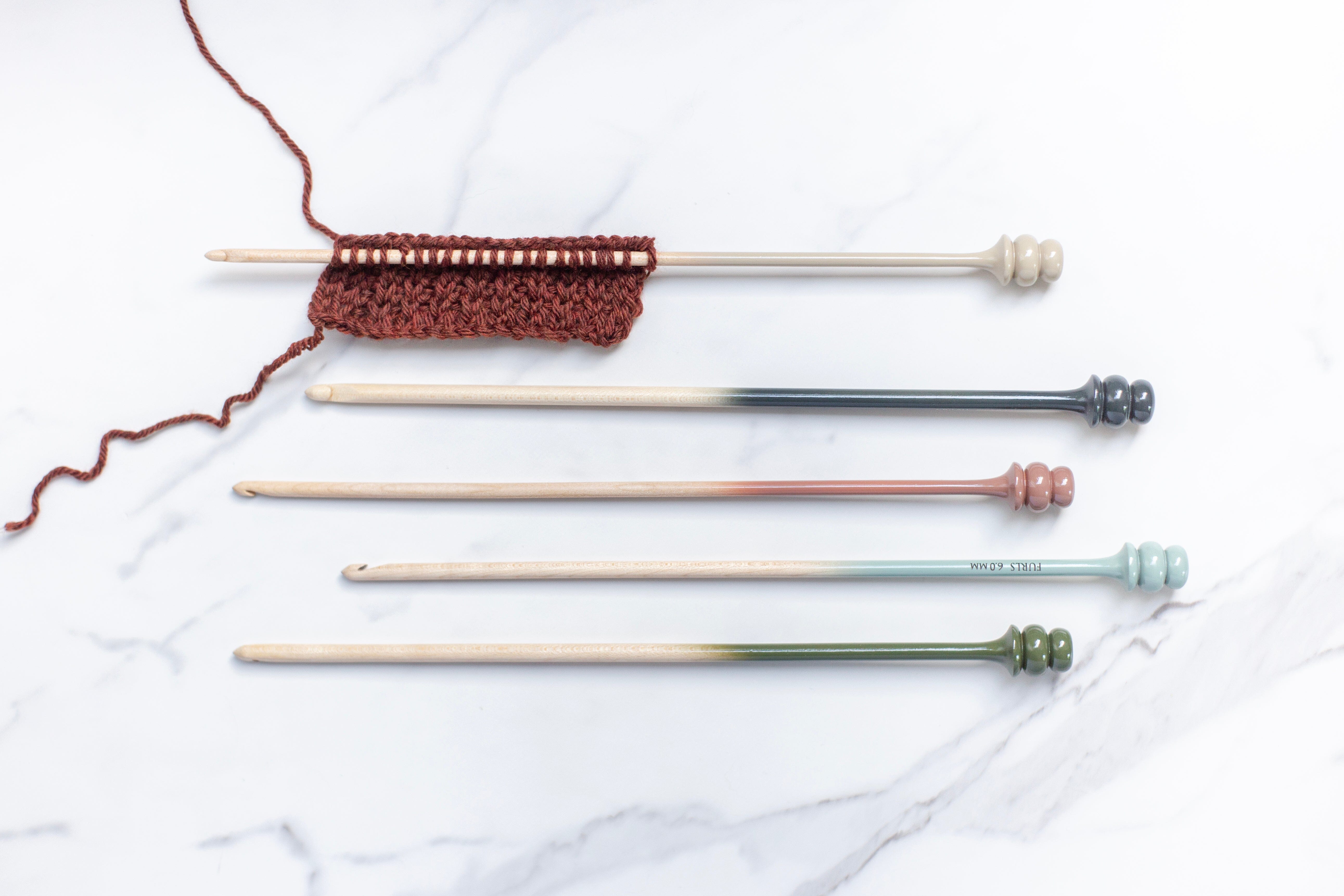 Limited Edition Tunisian Crochet Hook in Maple Ombre – FurlsCrochet