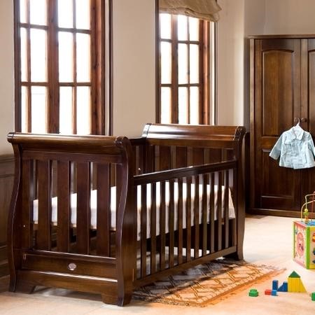 Boori Country Sleigh 3 in 1 Cot Bed in English Oak - Furniture123