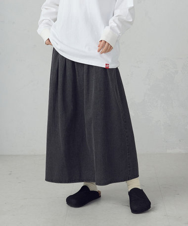 デニムタックフレアスカート / セットアップ対応（52-50FO71-206