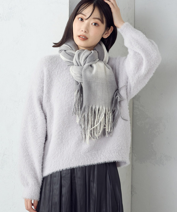 チェック柄 ストール（95-70MI05-204）｜モノコムサ（MONO COMME CA