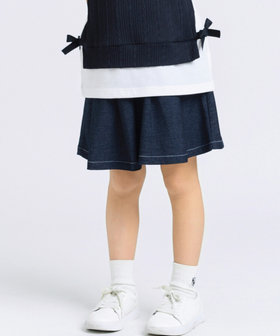 デニムライクジャージー キュロットスカート（98-45FK03-205