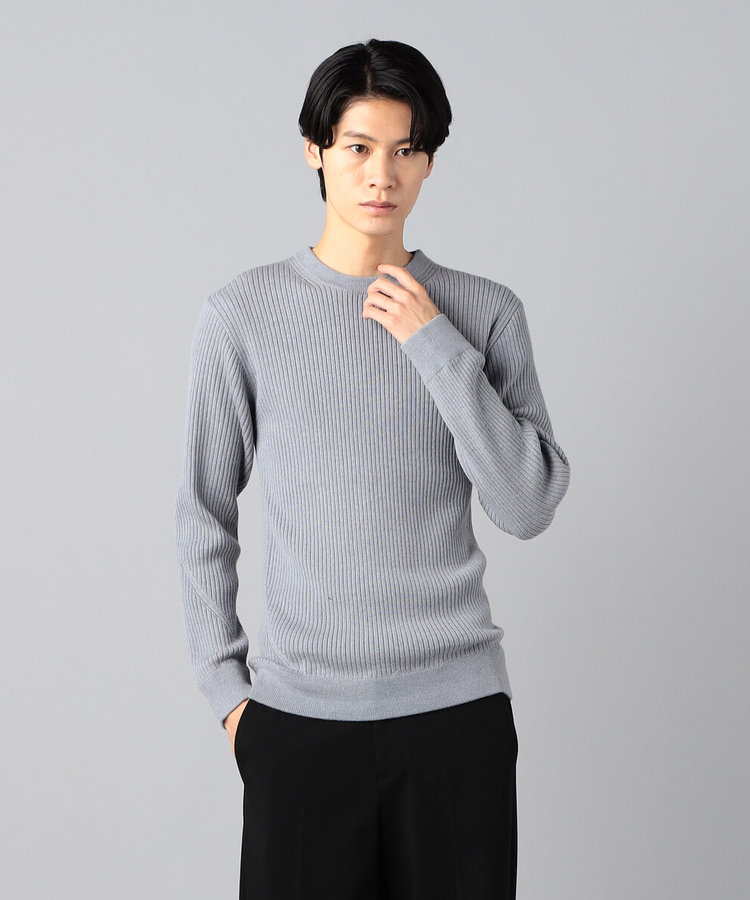 リブクルーネック ニット（07-34KI06-204）｜コムサメン（COMME CA MEN