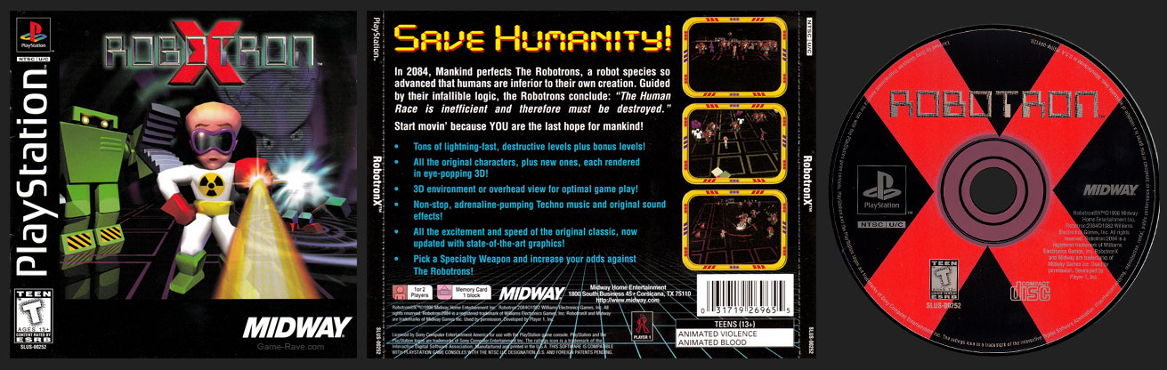 Robotron X - game-rave.com - Midway Games on PlayStation