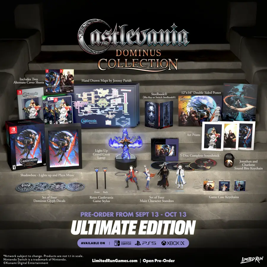 Choose your favorite cover with a physical release of Castlevania