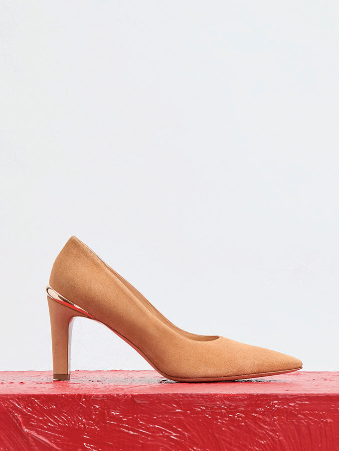 Edwina High Heel Stiletto Pump in Dark Camel Suede – Gabriela Hearst