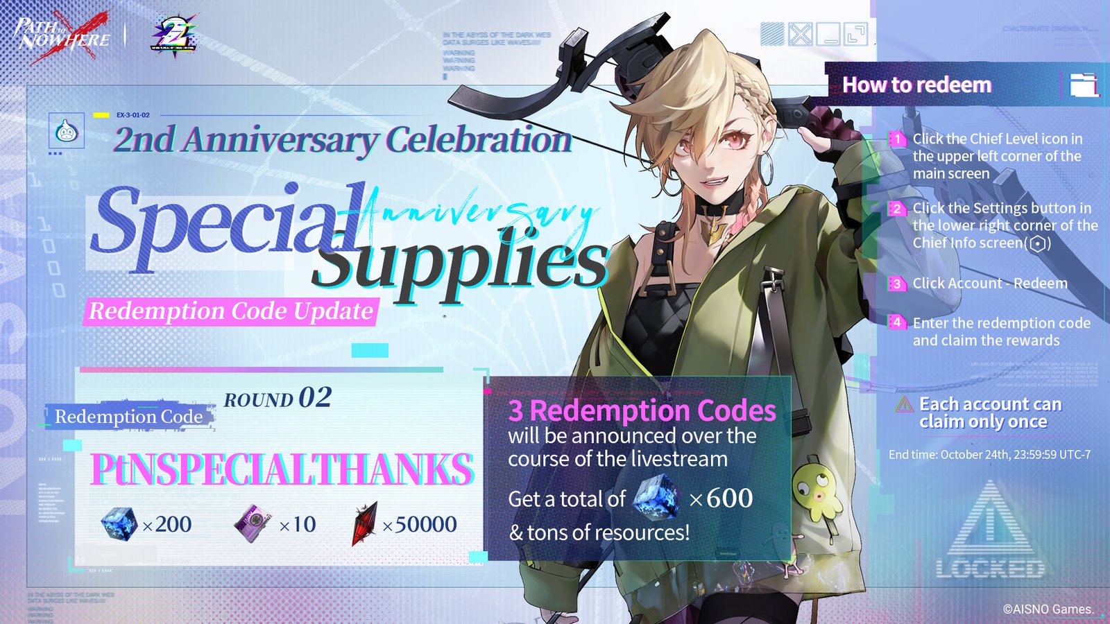 Path to Nowhere 2nd Anniversary Livestream details - Gacha Go!