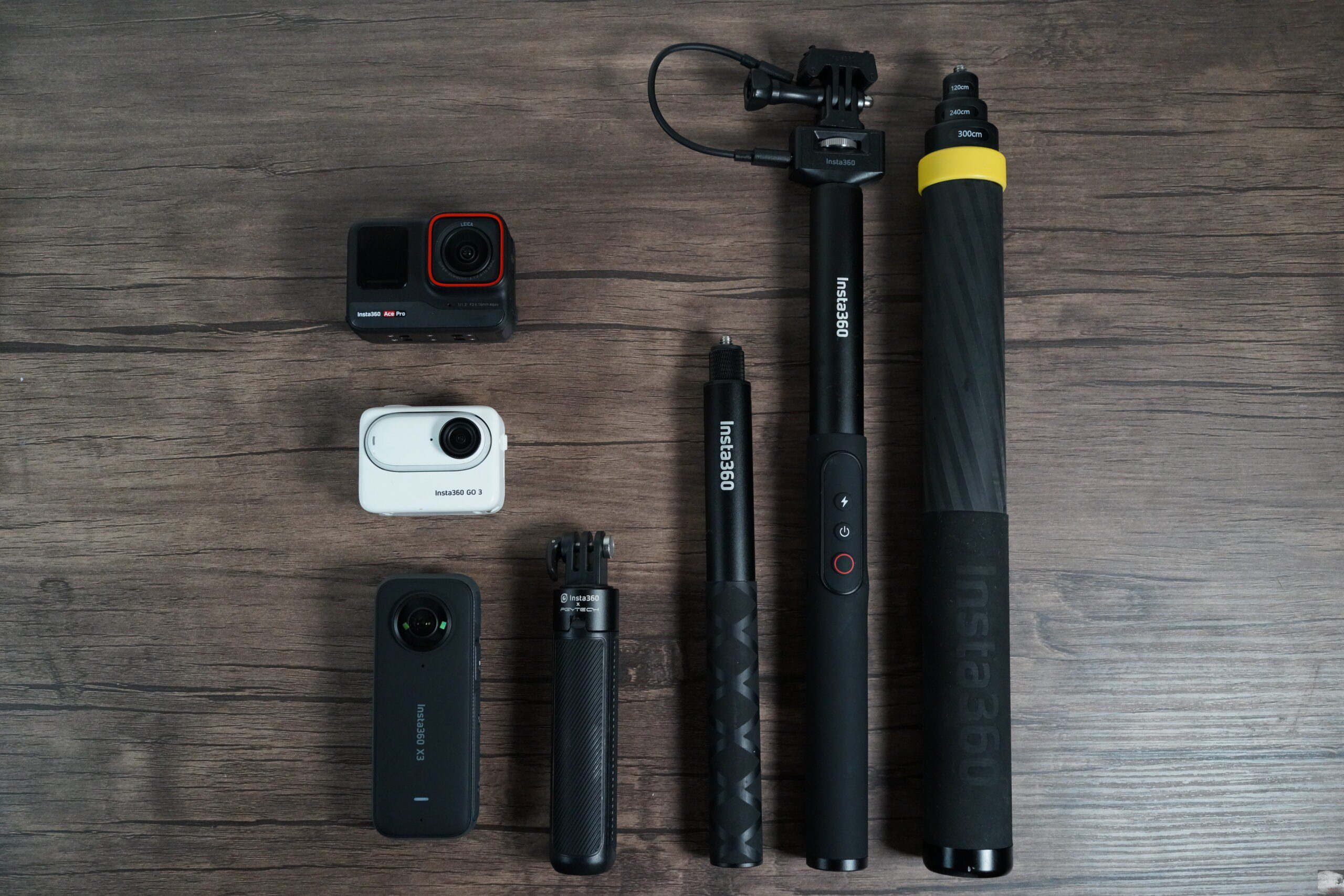 Insta360純正の自撮り棒4種類を比較レビュー。それぞれの活用シーンと