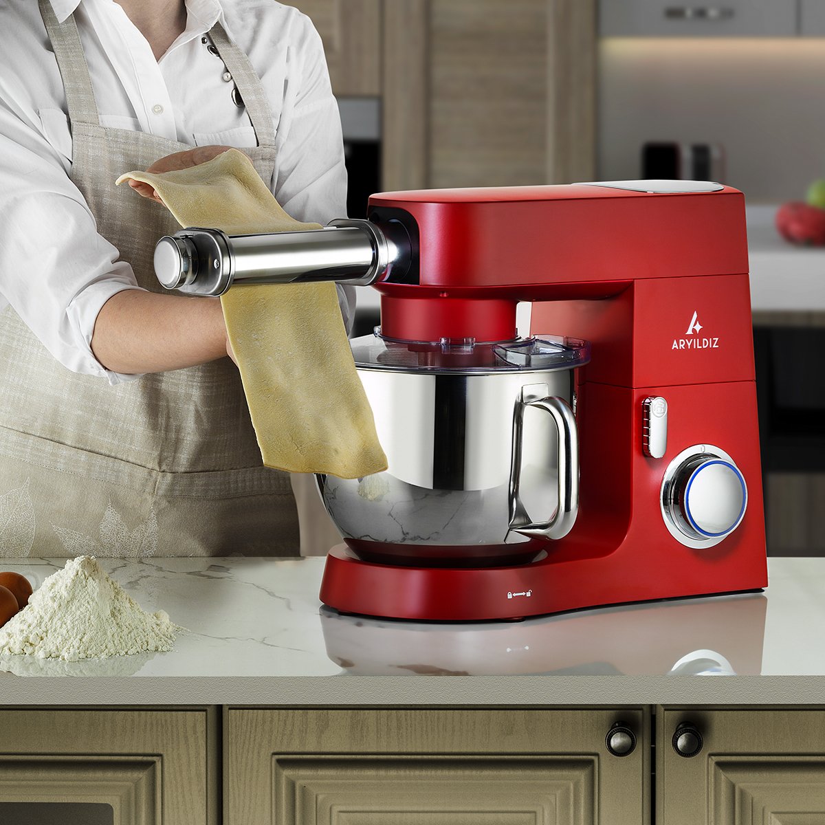 Aryıldız Hyper X Stand Mikser Mat Kırmızı | Gallery Crystal