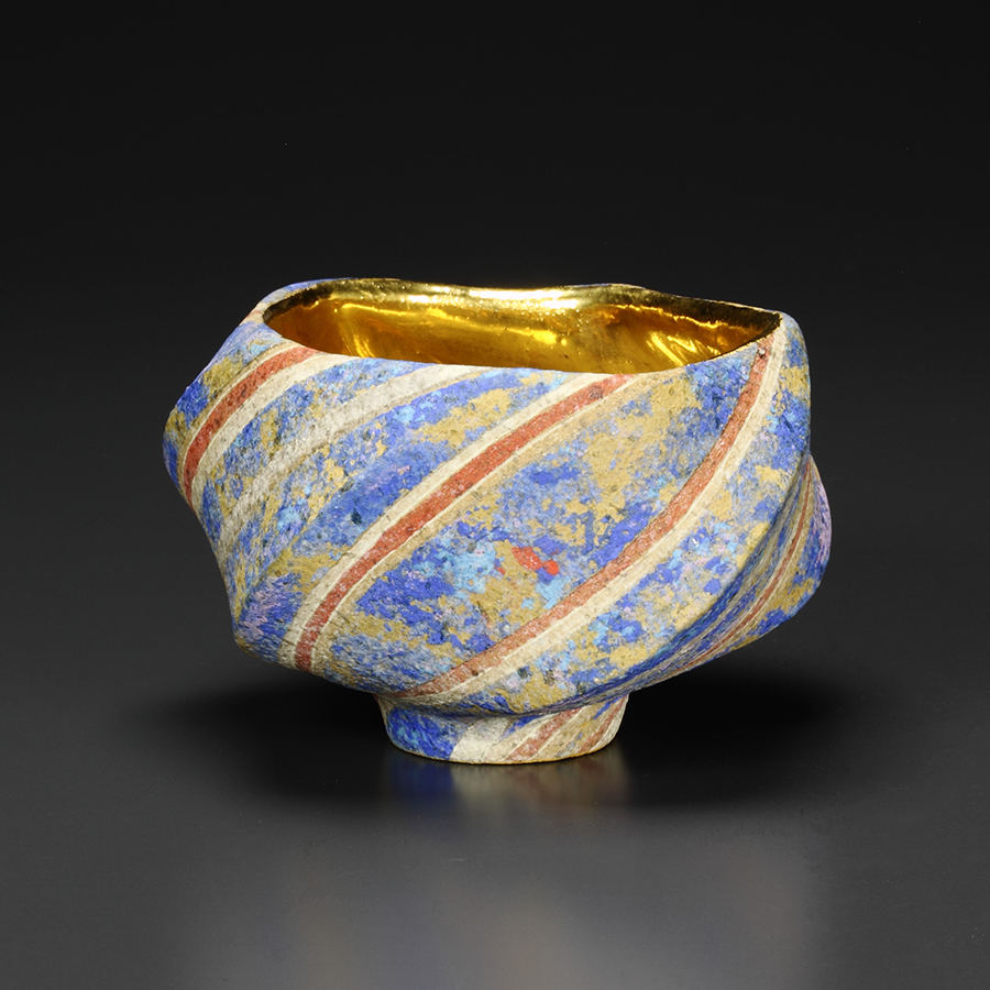 石山 哲也 象嵌金彩茶碗 (ITA0010 ) | ギャラリーラボ