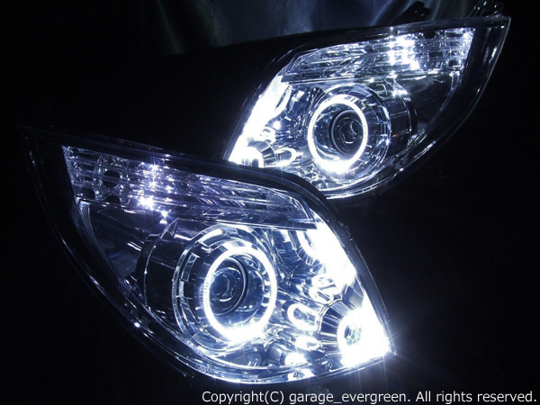 パレット前期 HID車用 XS/T/TS 4連白色イカリング増設 仕様 純正加工