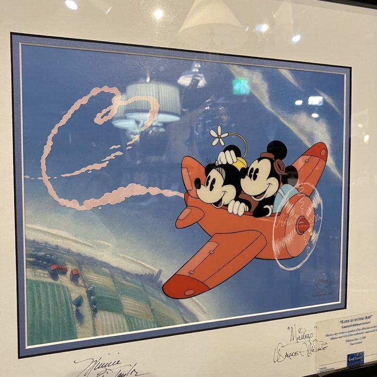 Disney/ディズニー Love is in the Air ミッキー＆ミニー セル画 絵画