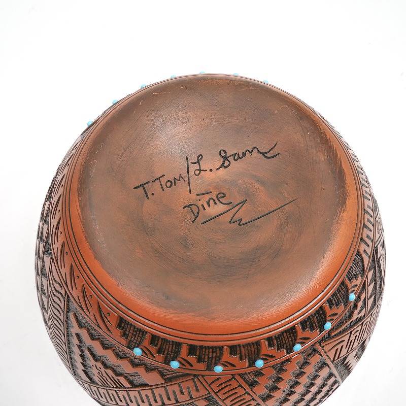 ナバホ族 by T.Tom and L. Sam Navajo 特大 壺｜マライカ公式通販