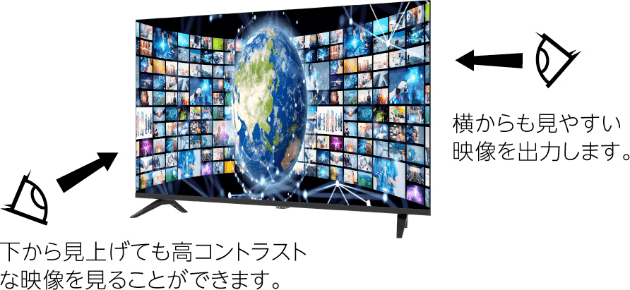 43V型 4K対応チューナーレステレビ GH-GTVM43AG-BK - GEO Online/ゲオ