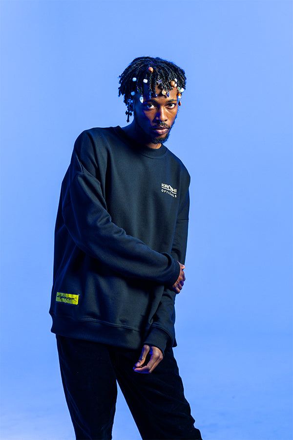CYBERPUNK 2077 KIROSHI OPTICS TECHPRINT CREWNECK – CD PROJEKT RED