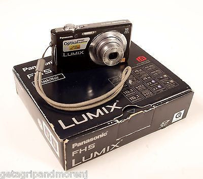 PANASONIC LUMIX 16.1 MP Digital Camera Black 28mm Wide DMC-FH5
