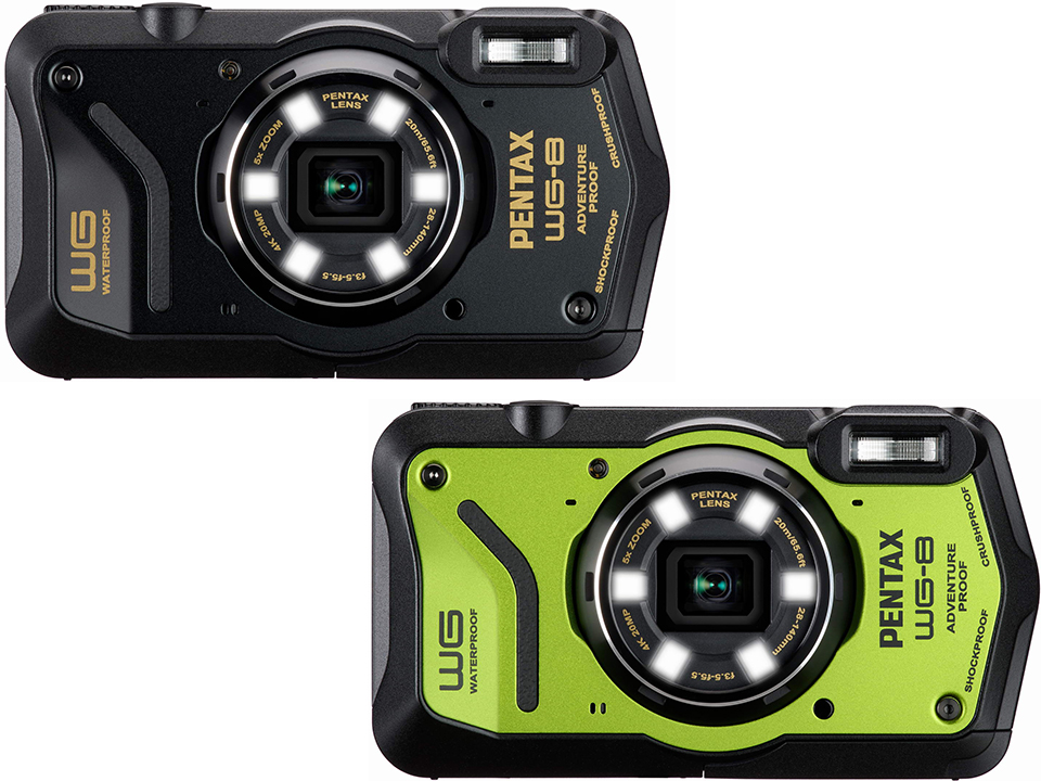 水深20mまで潜れる防水コンデジのハイエンドモデル「PENTAX WG-8