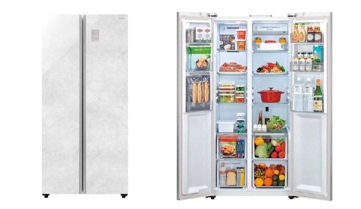 AQUA 冷凍冷蔵庫 AQR-13J(S)ドアポケット割れあり◇2020年製6ヵ月保証