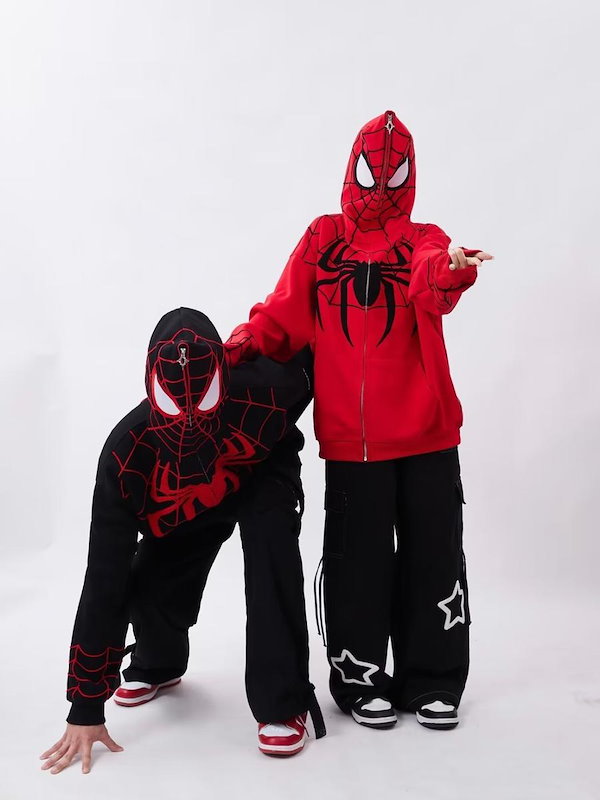 Qoo10] スパイダーマン 長袖パーカー 男女兼用