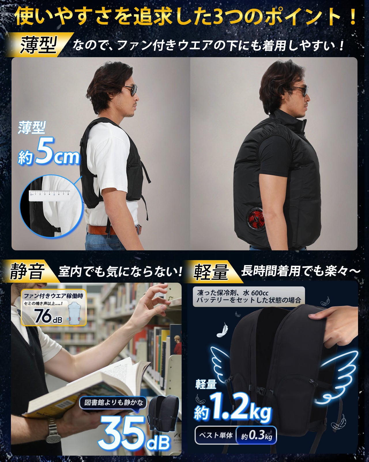 水冷ベスト【2025超大冷却面】水冷服 空調服 冷却ベスト 10枚保冷剤