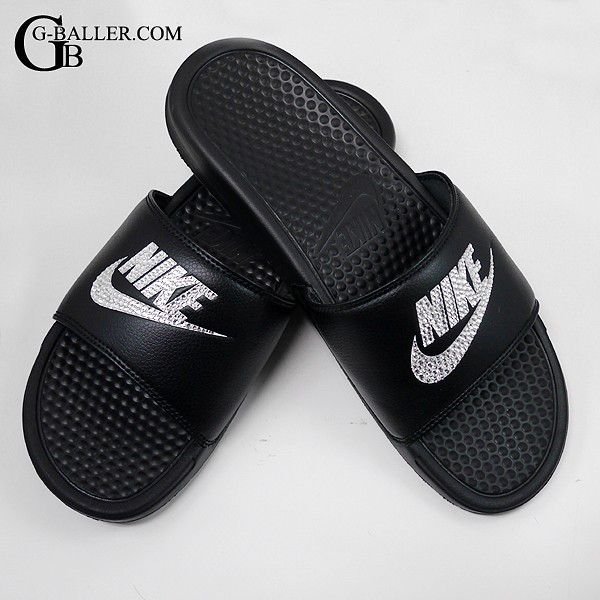 NIKE ベナッシ サンダル スワロフスキー レザーデコ
