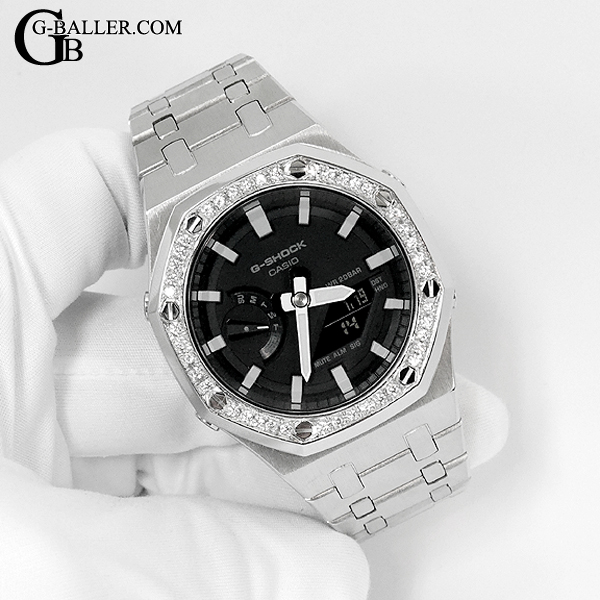 CASIOAK,G-SHOCKカスタム GA-2100 カシオークカスタム ダイヤモンド