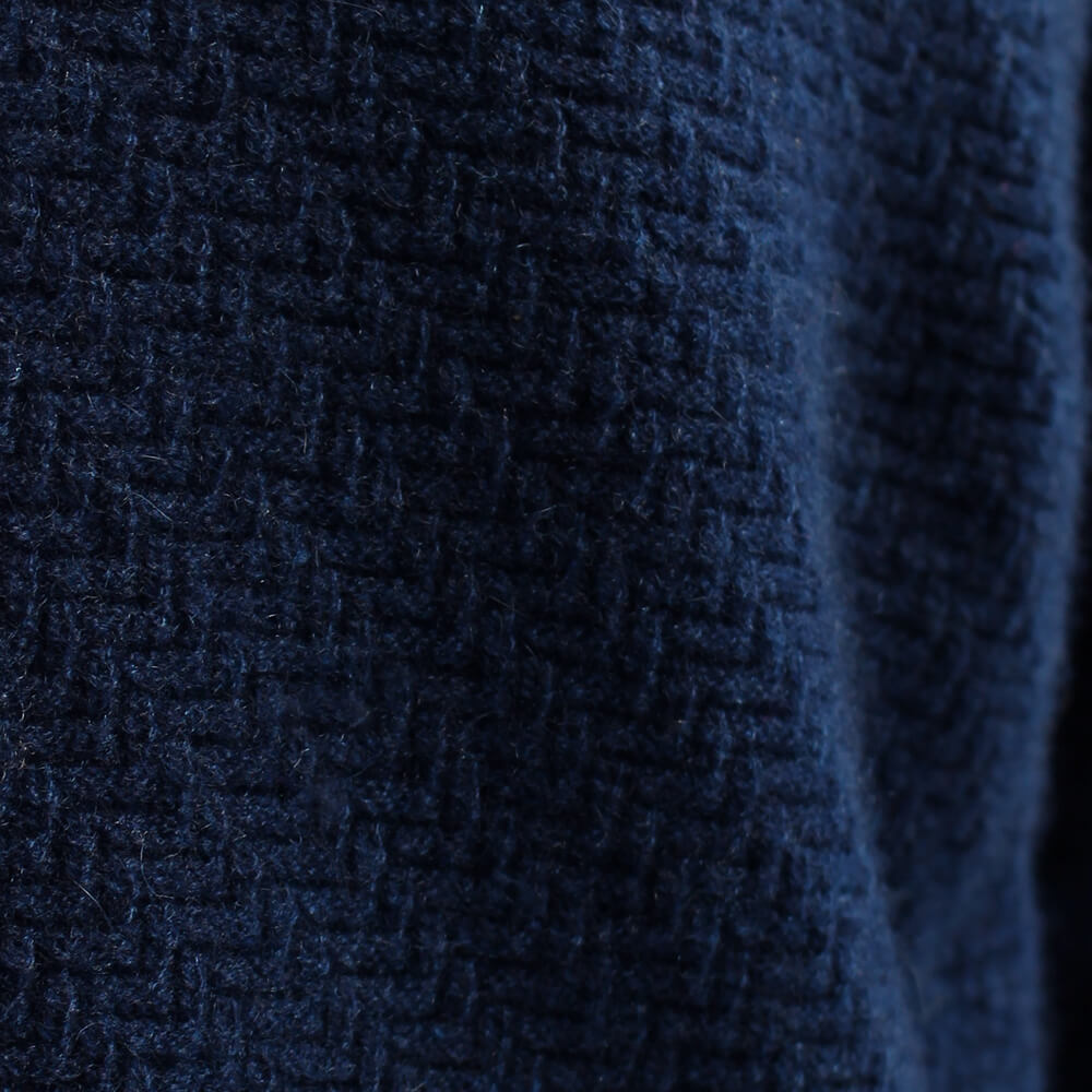 malo／マーロ】カシミヤVネックセーター ニット ネイビー (mal00002