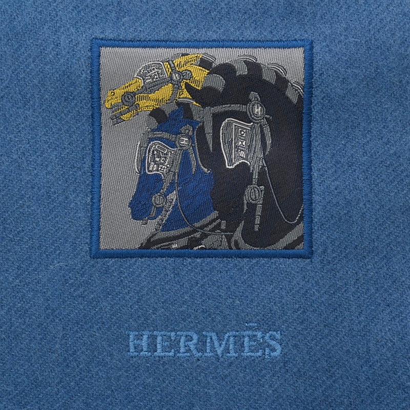 エルメスバッジソワ ブルーオリゾン メンズ マフラー HERMES – 銀蔵