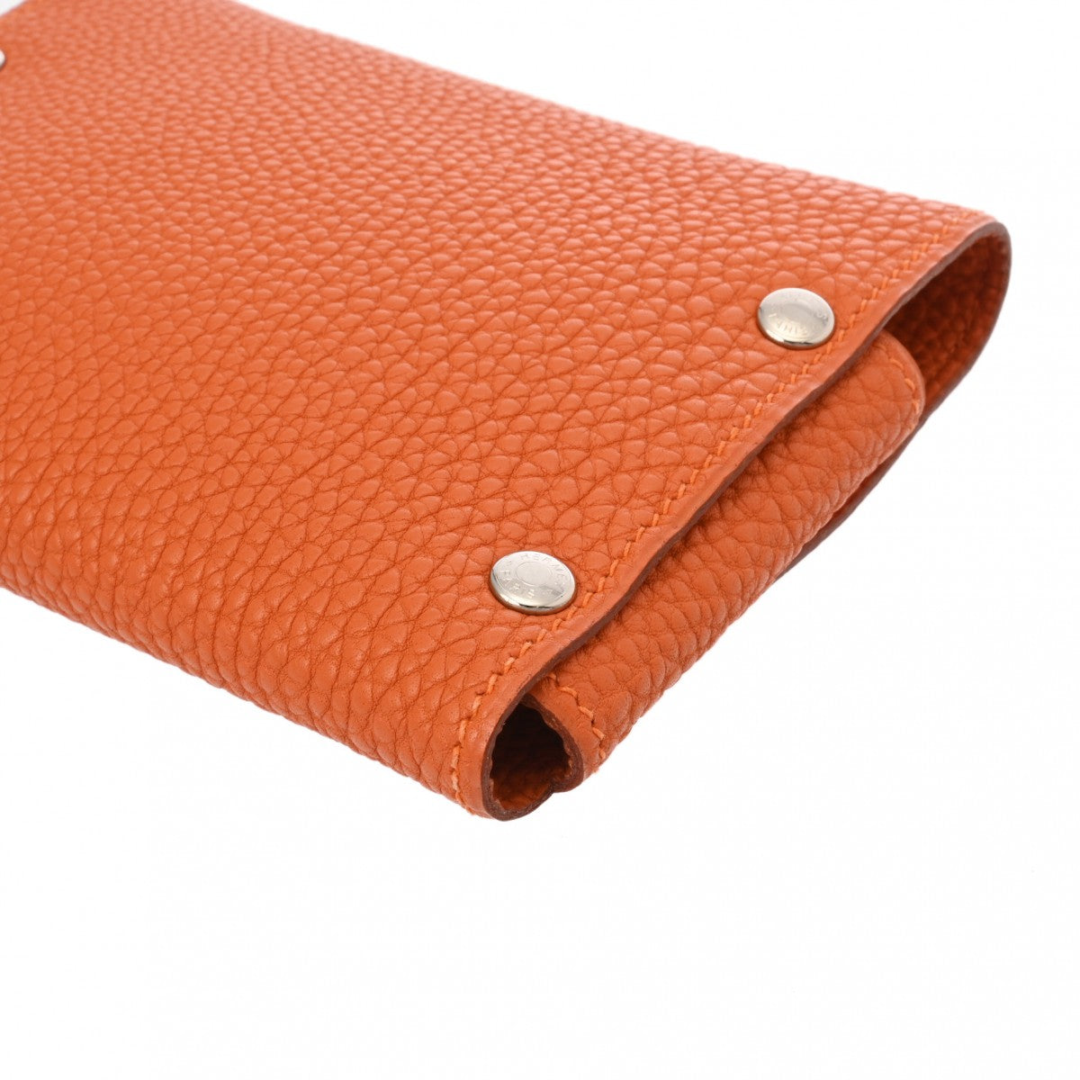 エルメストランプ ケース オレンジ □F刻印(2002年頃)刻印 ユニ