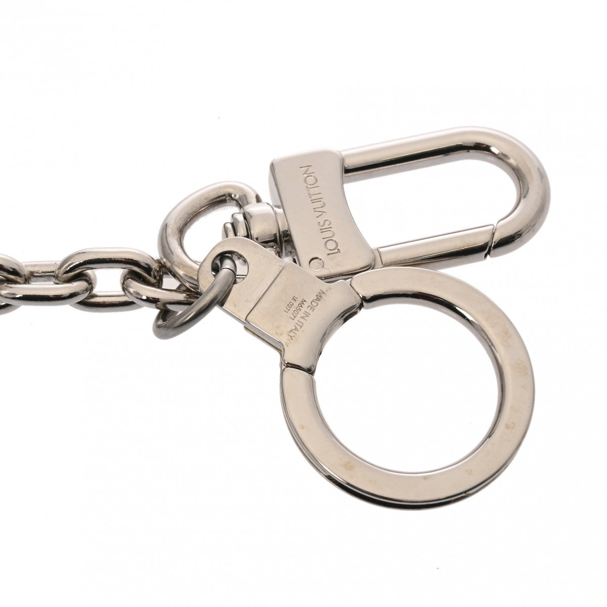 ルイヴィトンポルトクレ イニシャル LV キーリング シルバー ユニ