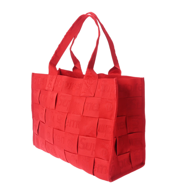 シュプリームウーブン ラージトート レッド メンズ キャンバス トート