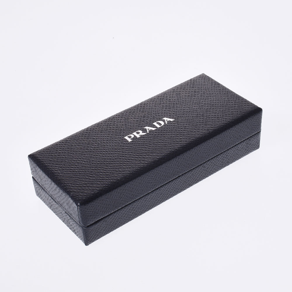 プラダ三角ロゴ金具 バッグチャーム 黒 シルバー金具 ユニセックス