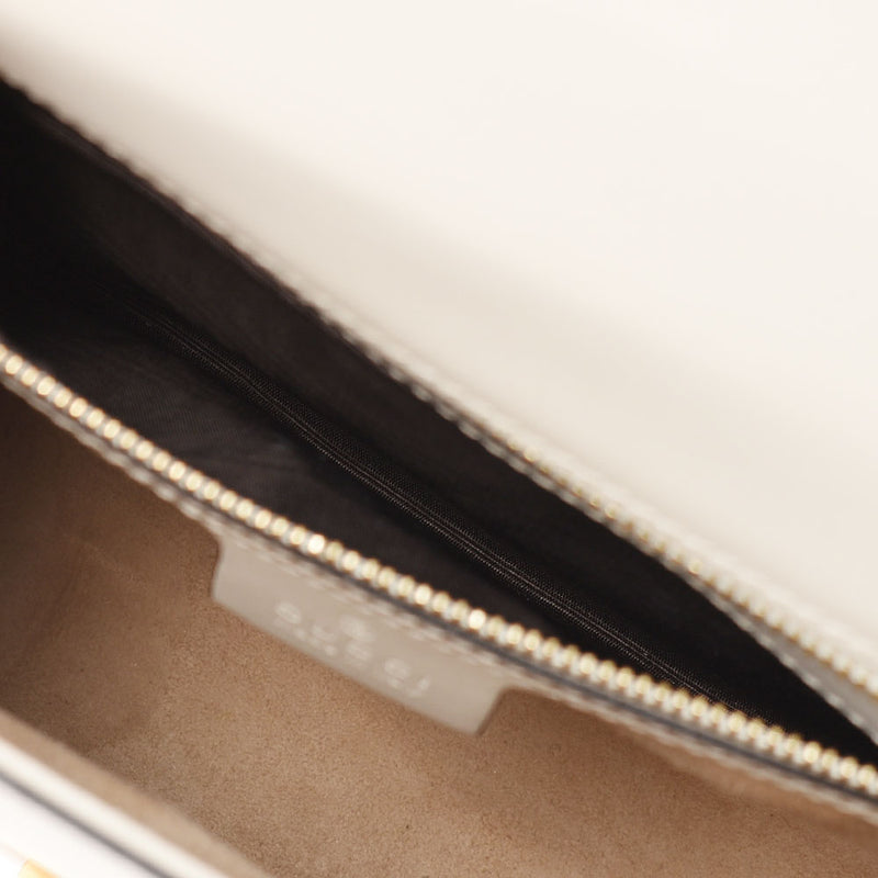 グッチシルヴィ スモール 2WAY ホワイト ゴールド金具 レディース