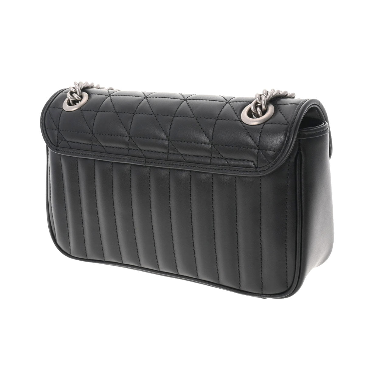 グッチキルティング スモール バッグ 43061 黒 シルバー金具