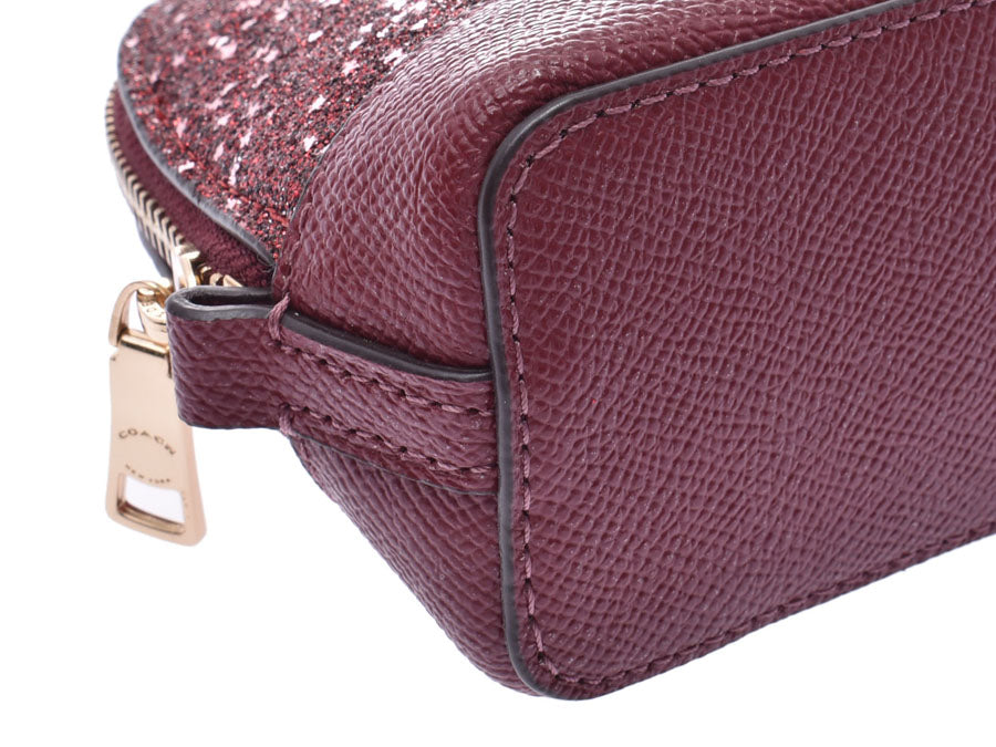 コーチ 2WAYショルダーバッグ ミニシエラ ボルドー系 F22891