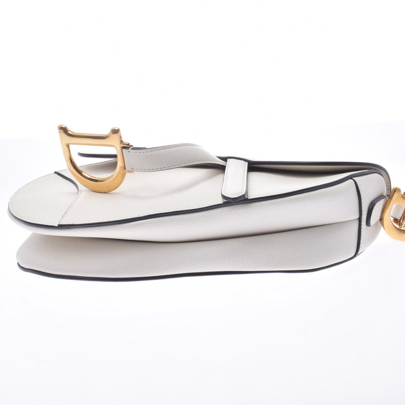 クリスチャンディオールサドルバッグ 白 ゴールド金具 レディース 2WAY