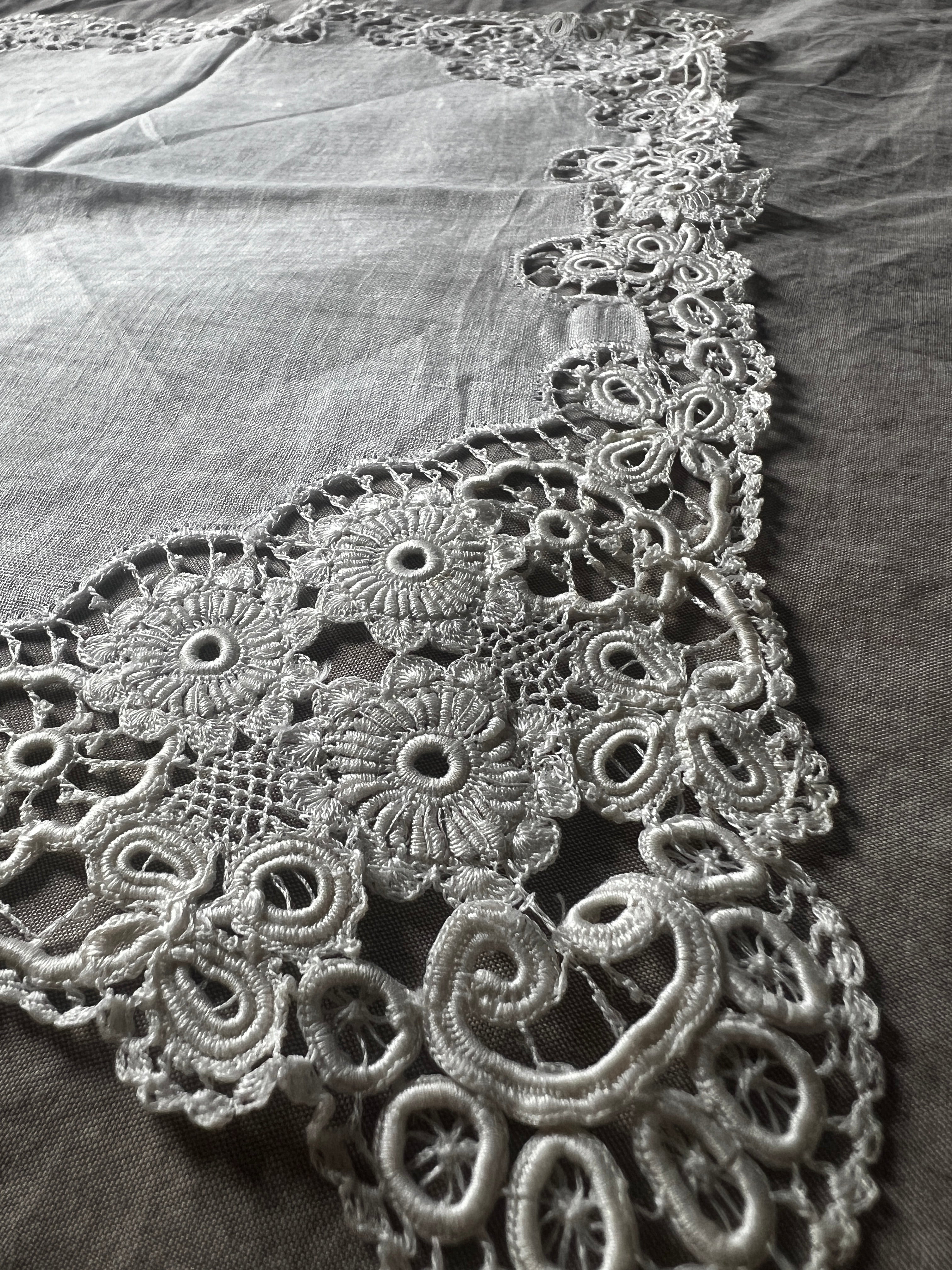 アンティークレースハンカチ – France Antique 銀色アンティーク